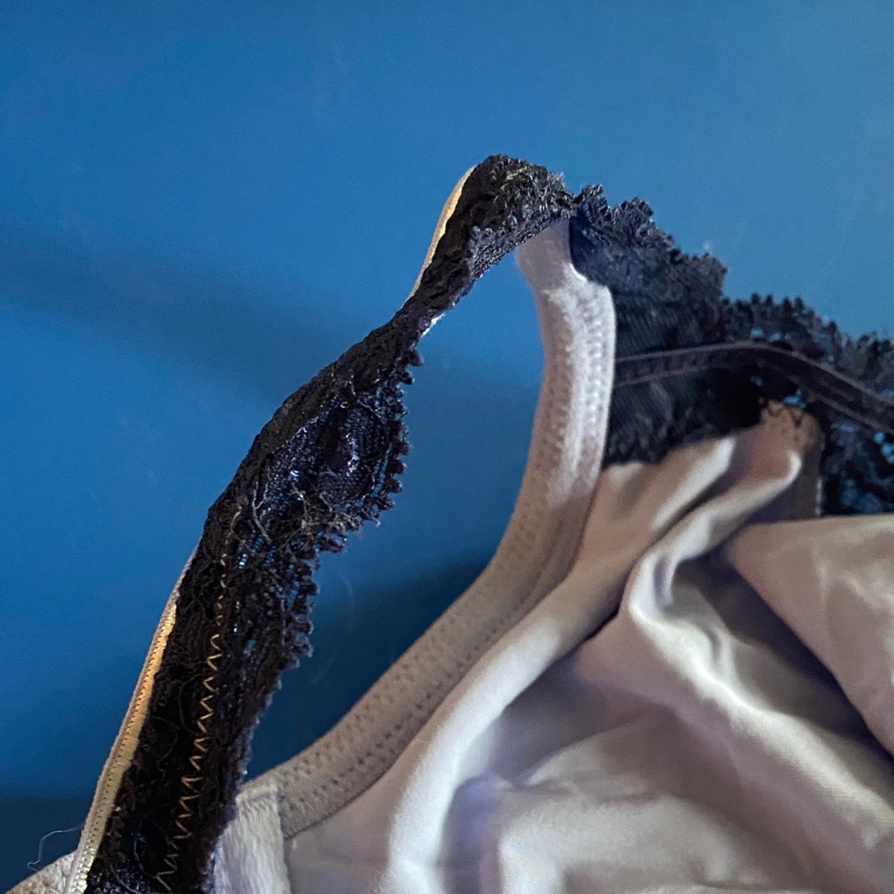 Soma Embraceable Unlined  Lace Trimmed Bra in blue and Black - Picture 3 of 11